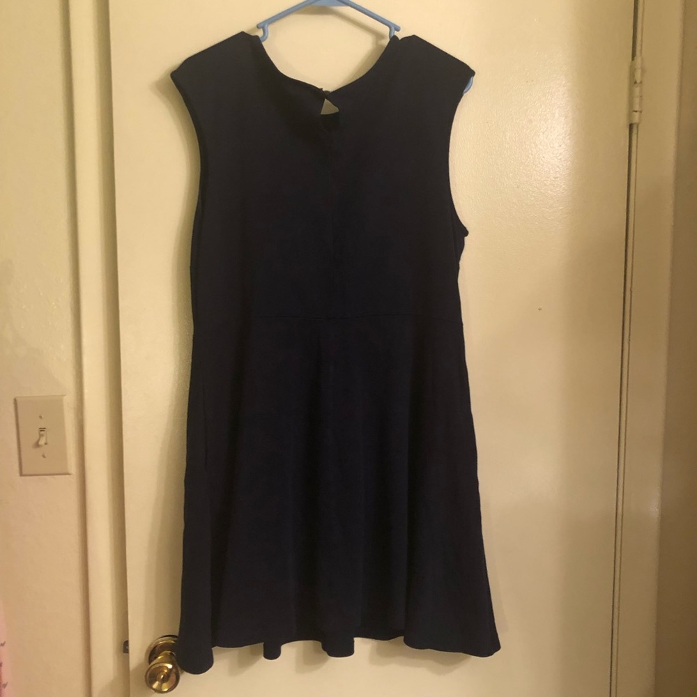 New York & Company Blue Skater Dress Size Large